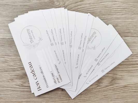 Bons cadeaux à votre effigie (lot de 15 )