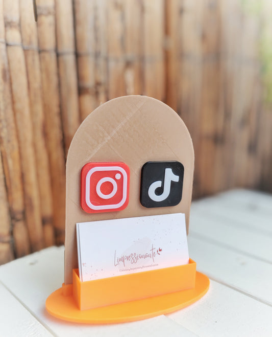 Présentoir Connecté NFC Multi-Réseaux Porte-Cartes  (10 x 14 cm) ( Facebook, instagram , planity , avis google ...) (Copie) (Copie)