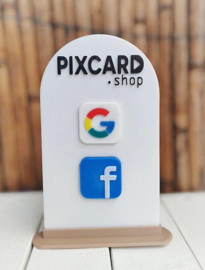 Présentoir Connecté NFC Multi-Réseaux STANDARD ( Facebook, instagram , planity , avis google ...) (Copie)