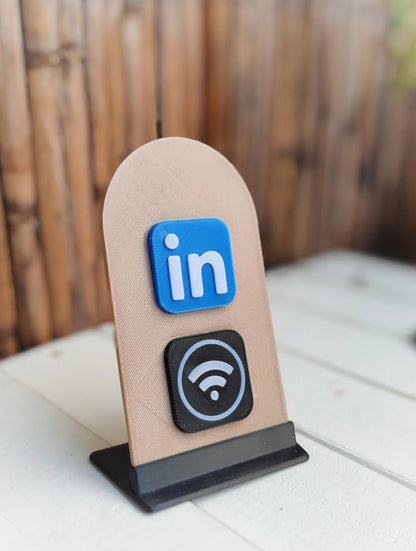 Présentoir Connecté NFC Multi-Réseaux COMPACT ( Facebook, instagram , planity , avis google ...)