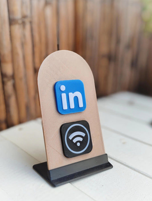 Présentoir Connecté NFC Multi-Réseaux COMPACT ( Facebook, instagram , planity , avis google ...)