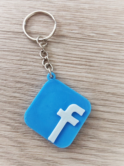 Porte-clef réseaux ( Facebook , Google, Tiktok, Instagram ... ) avec puce NFC