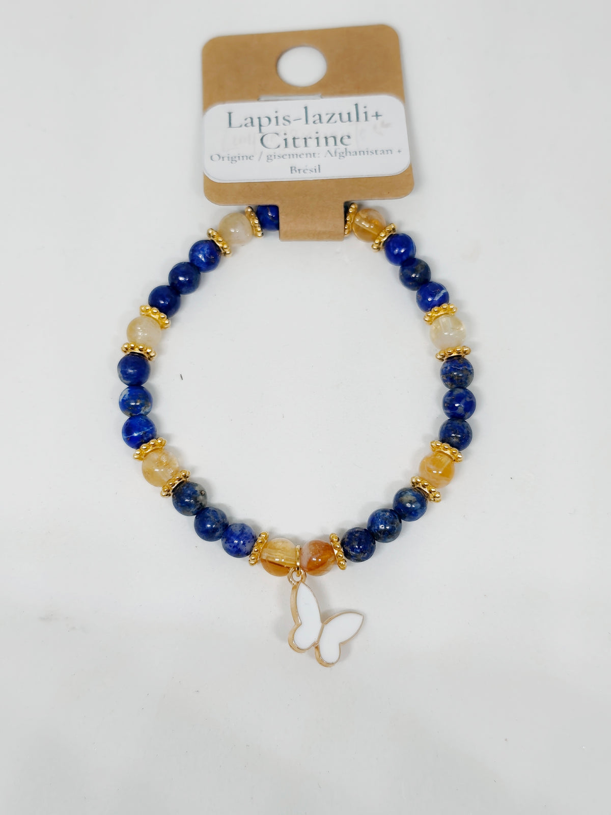 Bracelet en Pierres Naturelles & Breloque au choix — Fait main