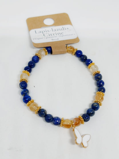 Bracelet en Pierres Naturelles & Breloque au choix — Fait main