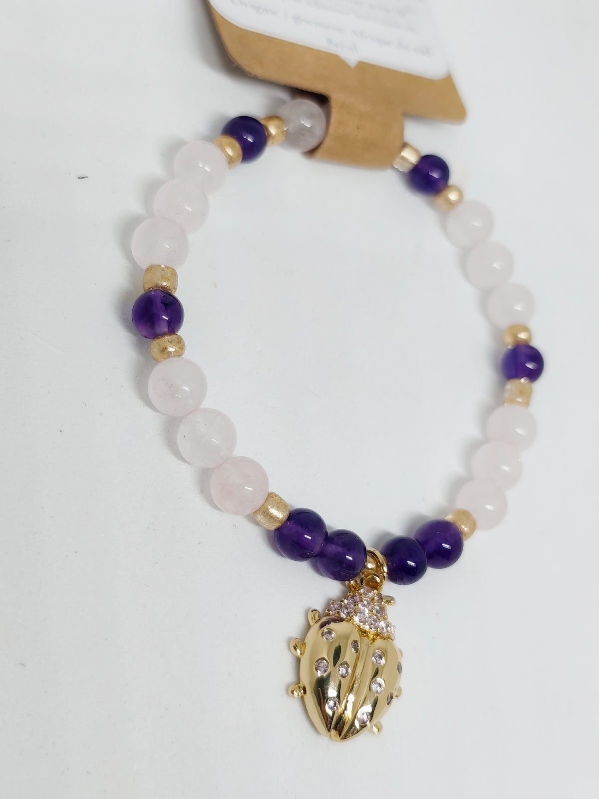 Bracelet en Pierres Naturelles & Breloque au choix — Fait main