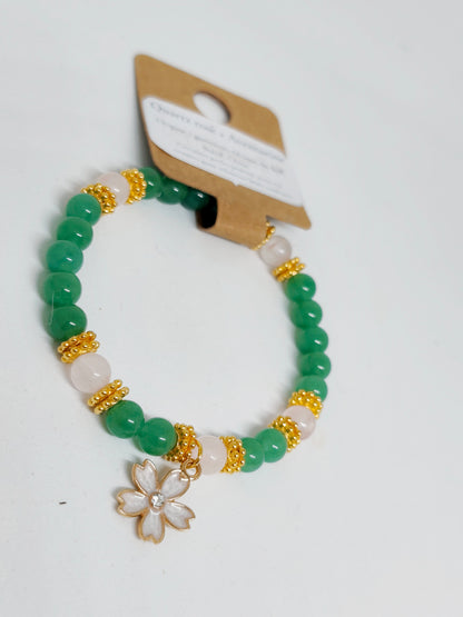 Bracelet en Pierres Naturelles & Breloque au choix — Fait main
