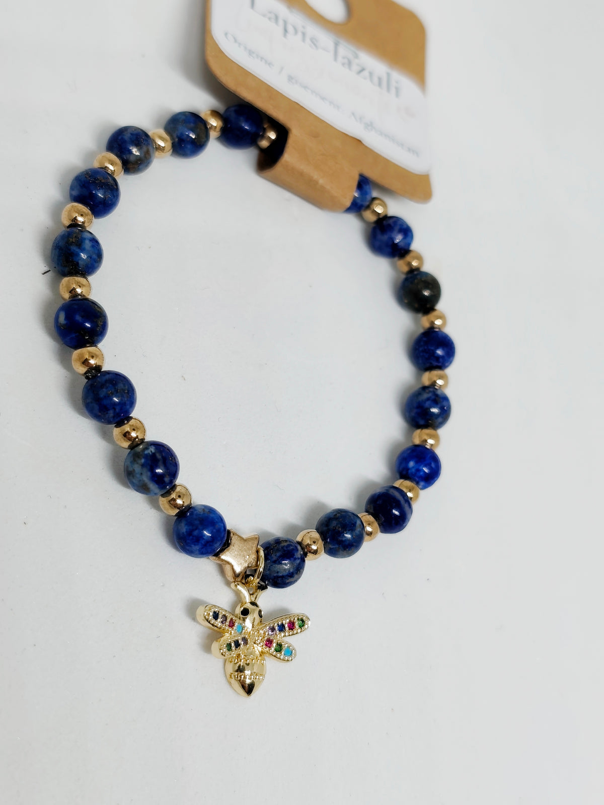 Bracelet en Pierres Naturelles & Breloque au choix — Fait main