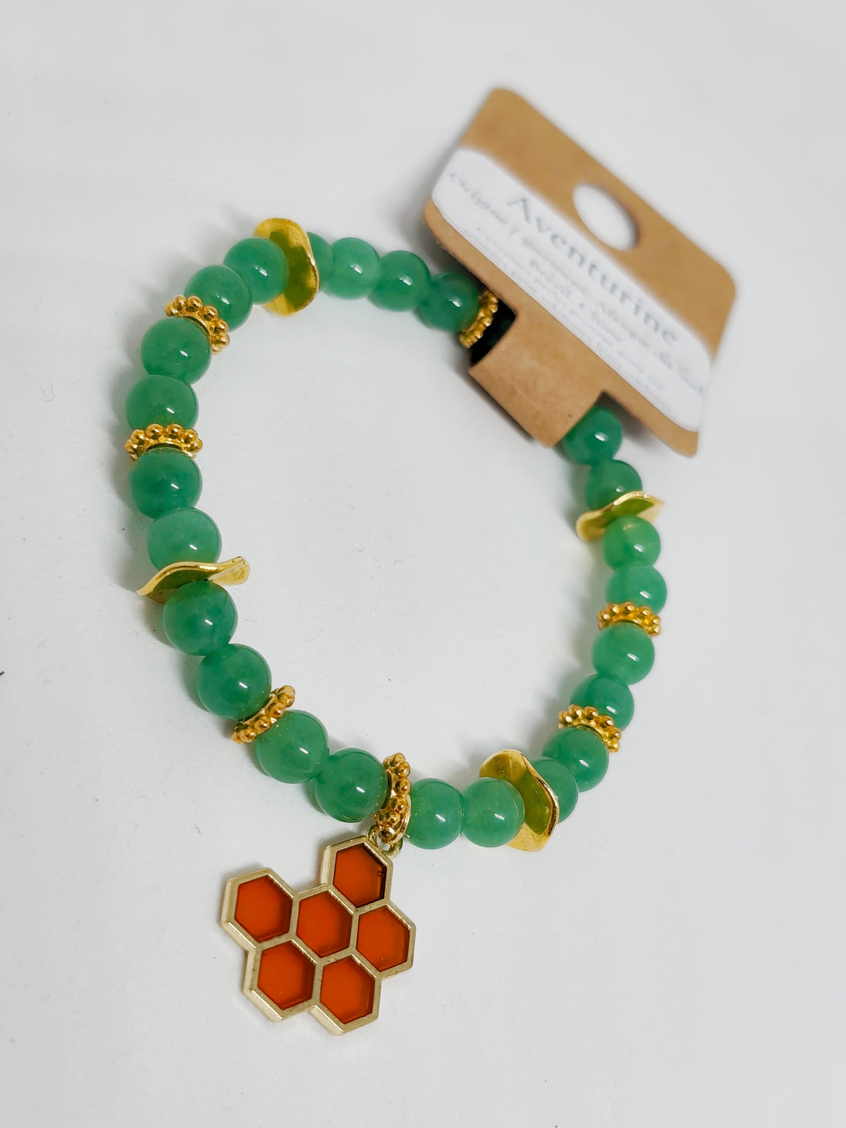 Bracelet en Pierres Naturelles & Breloque au choix — Fait main