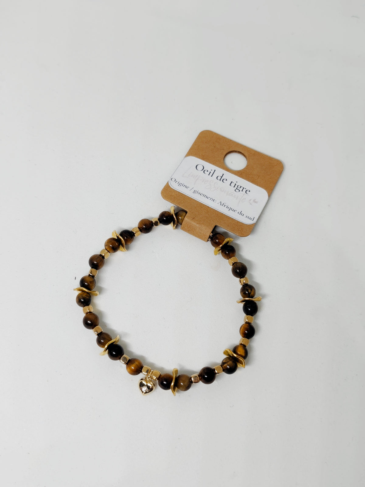 Bracelet en Pierres Naturelles & Breloque au choix — Fait main