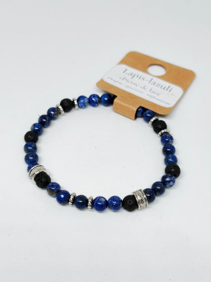 Bracelet en Pierres Naturelles & Breloque au choix — Fait main