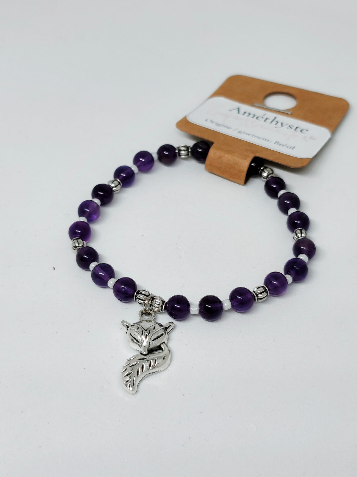Bracelet en Pierres Naturelles & Breloque au choix — Fait main