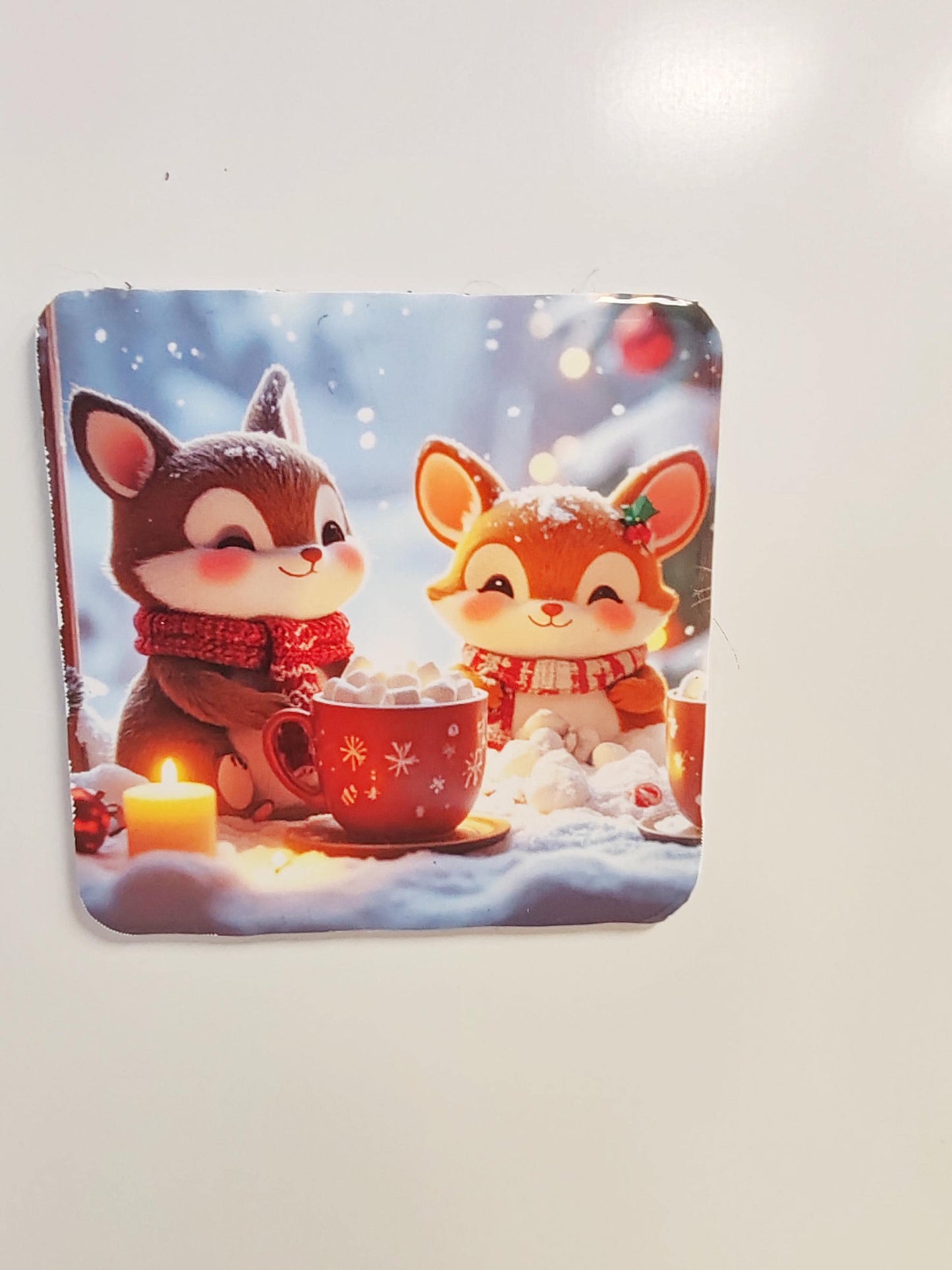 Magnet Personnalisé CONNECTÉ 6.5x6.5 cm Design Sur Mesure + option QR Code & Puce NFC - Cadeau Interactif