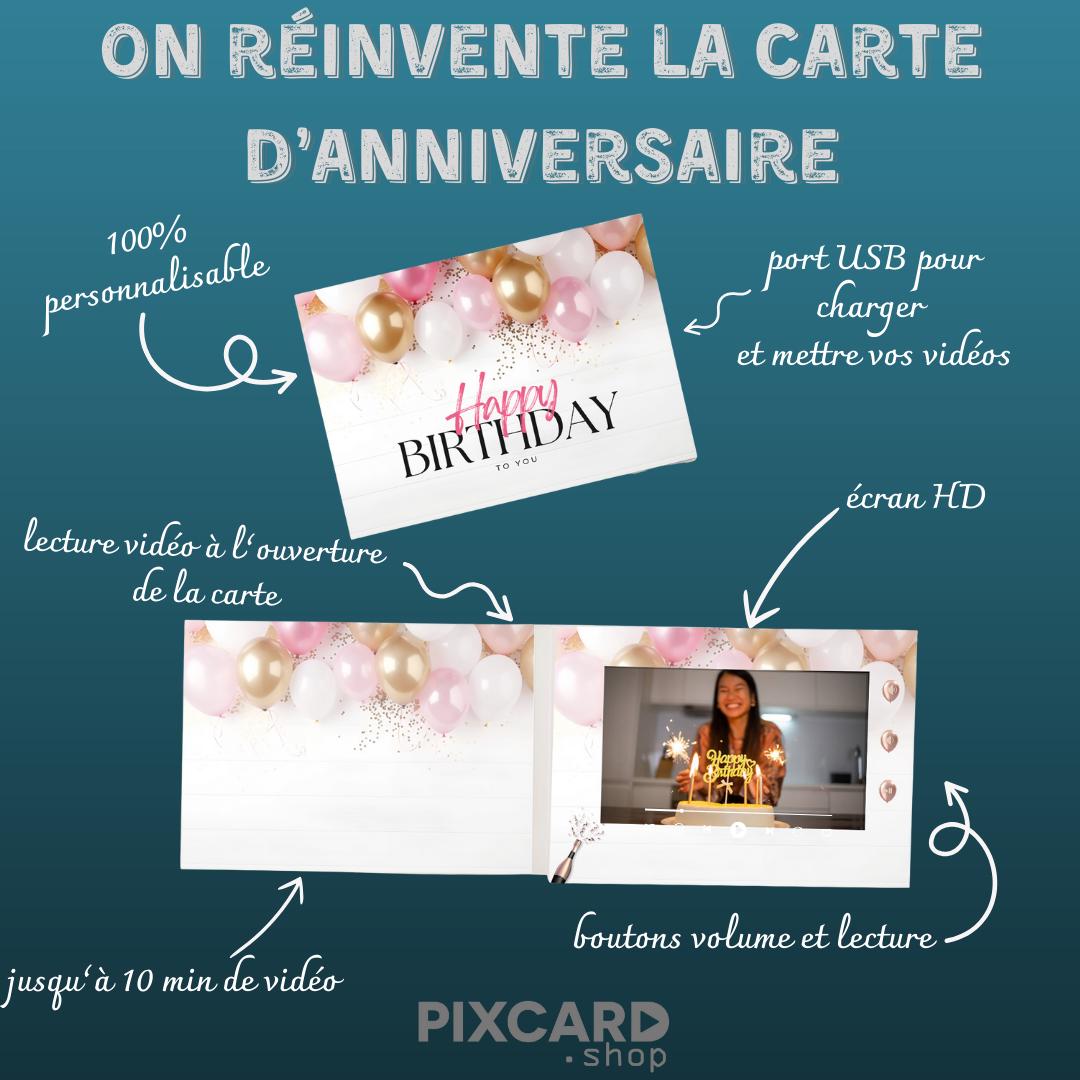 Pixcard - carte de vœux avec écran vidéo hd intégré
