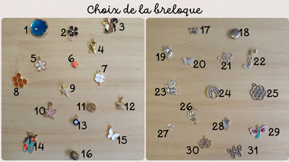 Bracelet en Pierres Naturelles & Breloque au choix — Fait main