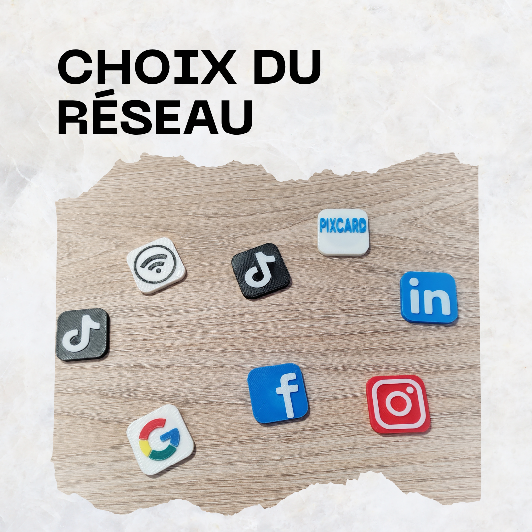 Présentoir Connecté NFC Multi-Réseaux STANDARD ( Facebook, instagram , planity , avis google ...) (Copie)