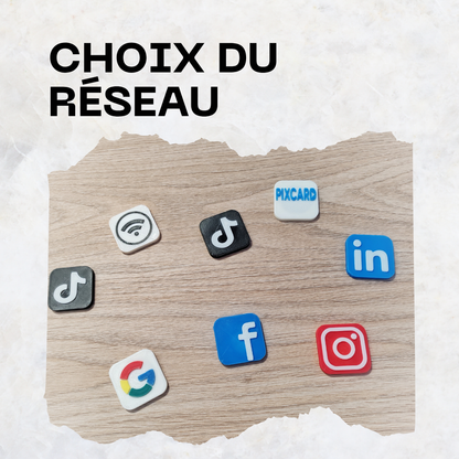 Présentoir Connecté NFC Multi-Réseaux STANDARD ( Facebook, instagram , planity , avis google ...) (Copie)