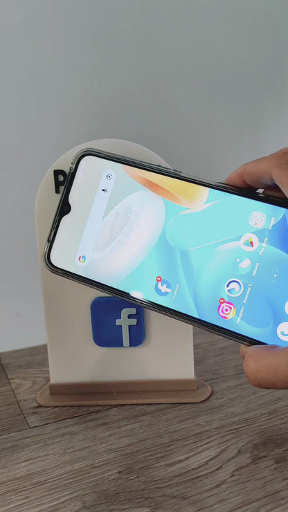 Présentoir Connecté NFC Multi-Réseaux COMPACT ( Facebook, instagram , planity , avis google ...)